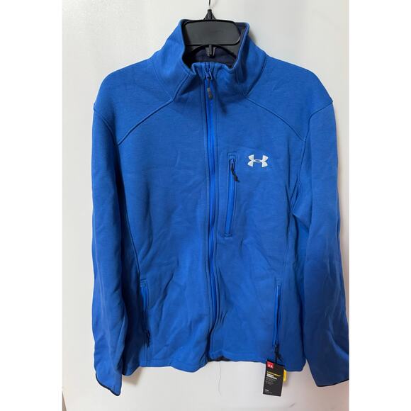 Under Armour Blue Water-Resistant Jacket - Men's Medium (New) - Picture 1 of 4